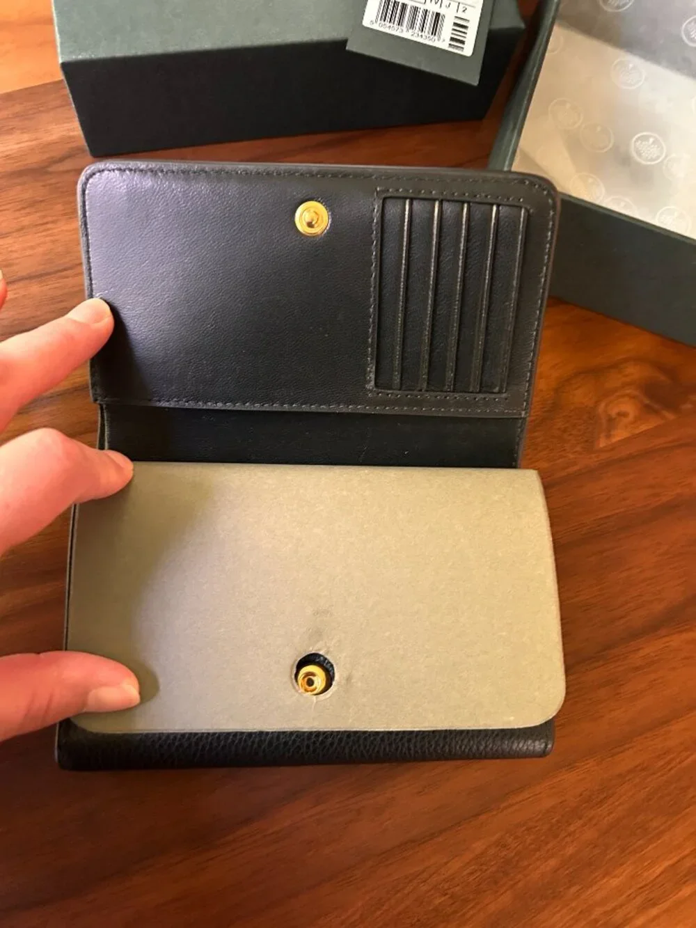 Mulberry Black Leather Wallet Medium 